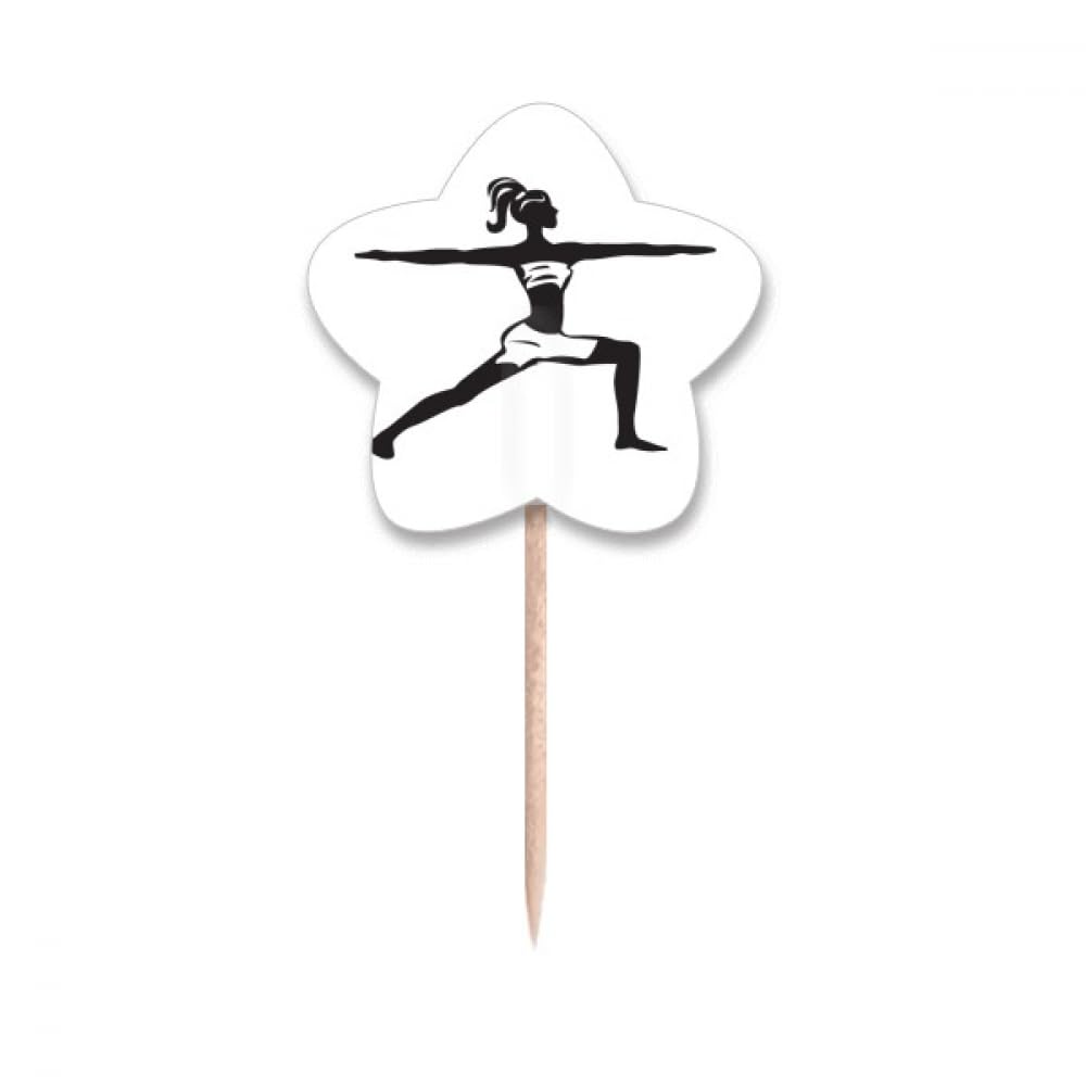 Drapeaux cure-dents Yoga Girl pour buffet de fête healthy et muffins