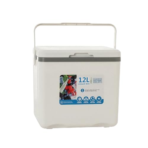 Caja de almacenamiento aislada – Nevera de viaje para coche de 12 l | nevera de coche caliente y fría para alimentos | Caja de almacenamiento de alimentos con mango ergonómico para leche materna