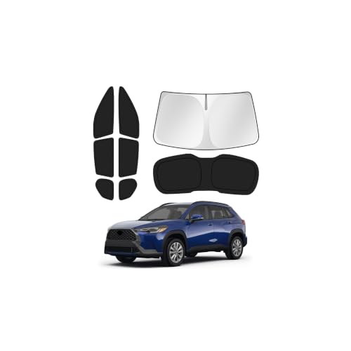 Image of Canvcle Window Shades for 2022-2026 Toyota Corolla Cross Accessories Windshield Sun Shade Side Rear Window Covers Sunshade Sun Visor Shield Privacy Protection for Camping Keep Vehicle Cool Black 8PCS