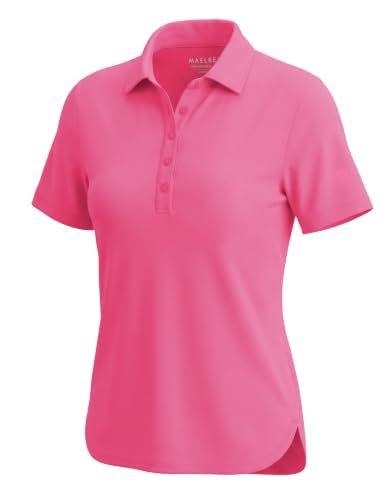 Image of M MAELREG Womens Golf Shirt Short Sleeve 5 Buttons Quick Dry Casual Solid Moisture Wicking Tennis Polo Shirts for Women