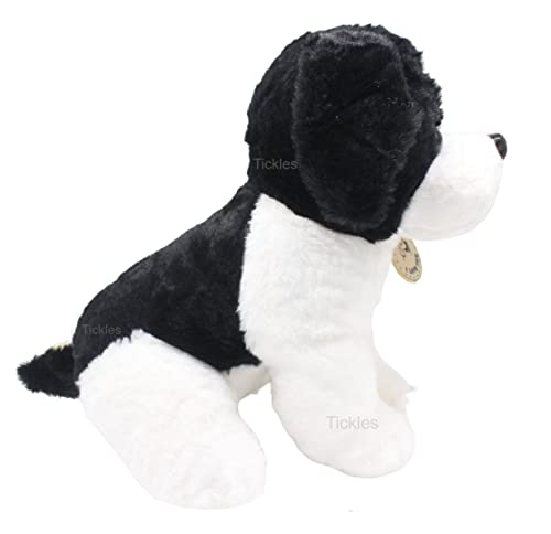 Image of Tickles Puppy Dog Soft Stuffed Plush Animal Toy for Kids Birthday Gift (Color: Black; Size: 30 cm)