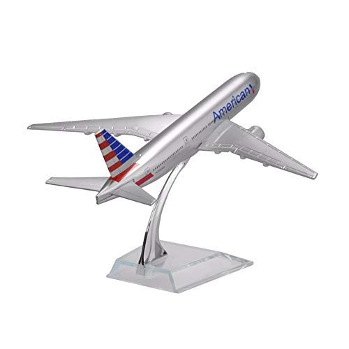 Image of Toys Uncle Diecast Aeroplane Scale Model, 16 cm: (B777 American), 6 +, Multicolor