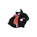 BLUESTEER Emaille Pin Schwarz Weiß Kaninchen Brust Pin Tasche Kleid Revers Pin Button Abzeichen Cartoon Tier Schmuck Geschenk Bester Freund