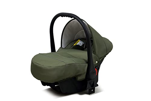 BabyLux 4-in-1 Kinderwagen Color Lux Isofix Basis Kinderwagen Tiefschlafwagen & Autositz OEKO-TEX STANDARD 100 Zertifiziert 59cmx101cmx112cm 14 kg Olive Black Frame