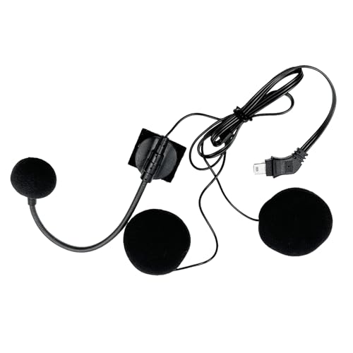 Motorradhelm-Mikrofon: wasserdichte Kommunikationskopfhörer für Fahrradhelm, Gegensprechanlage mit und ABS Build | Audiowerkzeug mit 10 Pins für Jugendliche