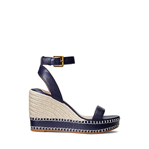 Image of Lauren Ralph Lauren Hilarie Burnished Leather Espadrille