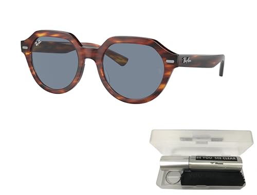 Ray-Ban RB4399 Sunglasses Bundle: RB 4399 GINA 954/62 Gina Striped Havana Blue and Eyewear Cleaning Kit2