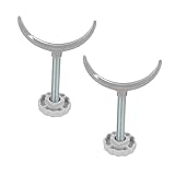 Generic 2x Banister Adapters U Shape Spindle Rods Sturdy Easy to Use Replace Threaded Spindle Rods Parts for Indoor Home