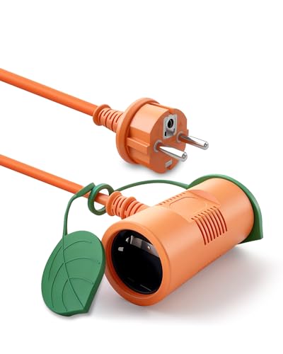 Alargador exterior 20m para cortar el césped y conectar herramientas en grandes jardines IP44