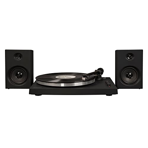 Crosley T150 Platine avec 2 Haut-parleurs, Bluetooth – Platine rétro 3 Vitesses – pour vinyles 7″, 10″ et 12″ – Noir - Les Beatles, Paul McCartney, John Lennon, RIngo Starr, George Harrison Crosley T150 Platine avec 2 Haut-parleurs, Bluetooth - Platine rétro 3 Vitesses - pour vinyles 7", 10" et 12" - Noir