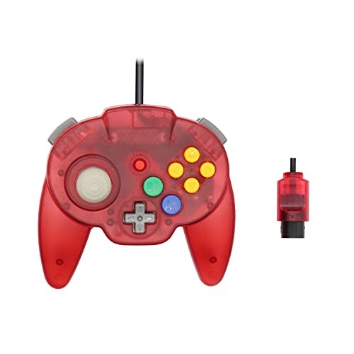 Image of Intec Gaming Warrior 64 Wired Controller for Original Nintendo 64 N64 Console (Red)