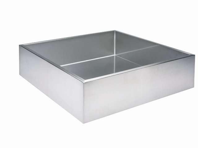 Primrose 70cm Square Stainless Steel Water Feature Fountain Reservoir Container 98L