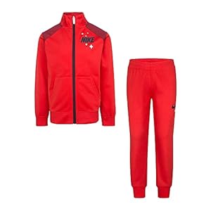 Nike Little Boys All Day Play Full Zip Tricot 2 Piece Set (R(76J901-U10)/W, 2T)