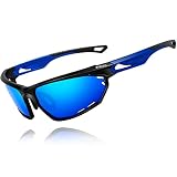 Bircenpro Sport Sonnenbrille für Herren Polarisiert: UV Schutz Verspiegelt Sportbrille für Männer Baseball Radfahren Fahren Angeln Golf Motorrad Laufen