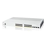 cisco catalyst 1200-24p-4g smart switch, 24 porte ge, poe, 4 porte sfp 1ge, protezione limitata a vita (c1200-24p-4g)