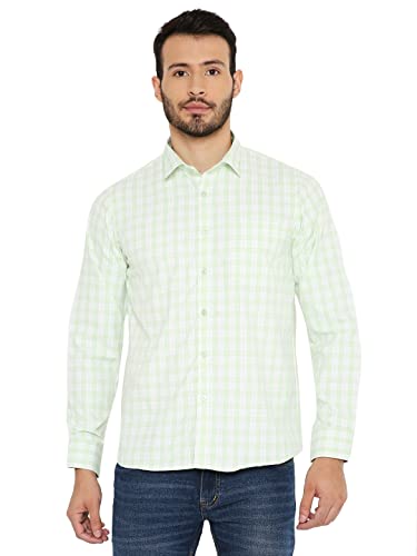 Image of Maharaja Slim Fit Small Checks Shirt for Men