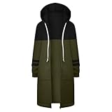 GOFULY Women Hoodies Full Zip Knee Length Tunic Sweatshirt Dress Fleece Daily Casual Fall Womens Winter Jacket Snow Long Sleeve Solid Birthday Outfits For Women Plus Size With Pockets Dark Green 2X
