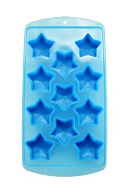 Molde para cubos de hielo estrella flexible azul miniatura 6