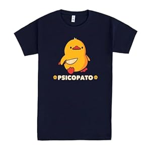 Pampling Camiseta de Manga Corta, 100% Algodón, Ropa Unisex para Hombres y Mujeres en 5 Tallas, Camiseta Azul, Modelo Psicopato