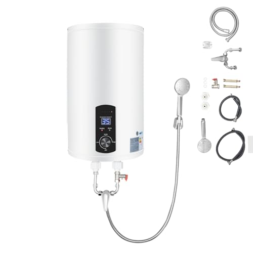 Scaldabagno Elettrico Ad Accumulo | 2000 W Elettrico Istantaneo | Boiler Ad Acqua Da Parete Con Doccetta E Tubi | Intervallo Di Controllo Della