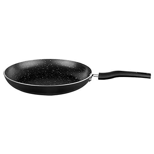 Image of Borosil Granito Non-Stick Aluminium Deep Fry Pan with Handle, Black (20 Cm)