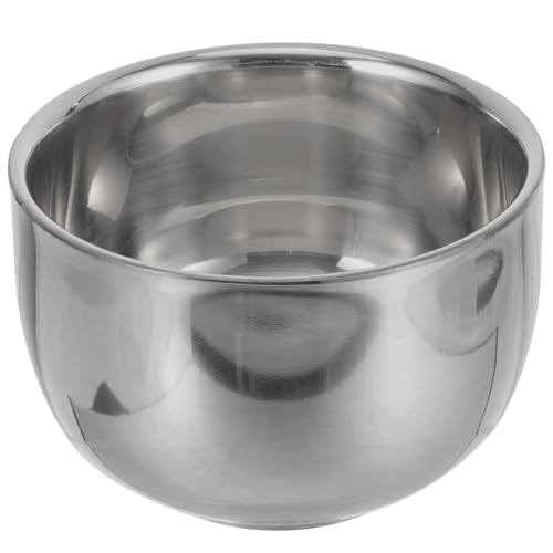 MAGICLULU Ciotola da Barba in Acciaio Inox 304 Resistente ad Alta Capacità, Tazza per Schiuma di Sapone da Barba per Uomo, Strumento Professionale per Rasatura Quotidiana Stile Casuale