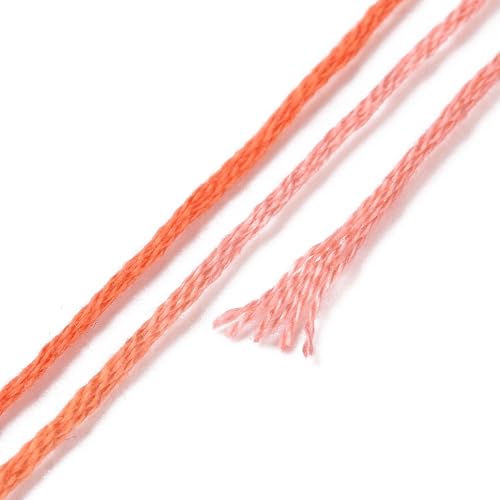 Image of FASHEWELRY 10 Skeins Embroidery Floss Thread 0.5mm Dyed Cross Stitch Floss 6-Ply Friendship Bracelet String for Jewelry Making Bracelets Sewing Knitting Stitching Craft DIY (Tomato)