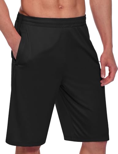 Image of BALEAF Men's Athletic Basketball Shorts Training Workout Zipper Pockets