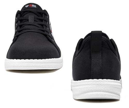 Image of LARNMERN Slip On Steel Toe Shoes Women Work Walking Sneakers Skate Hands Free Safety Tennis Shoes