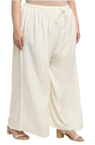 arihant plazma Plus Size Rayon Solid Relaxed Loose Fit Palazzo for Women's and Girls | Waist Size : 36 to 52 | Length : 37.5-picture-48