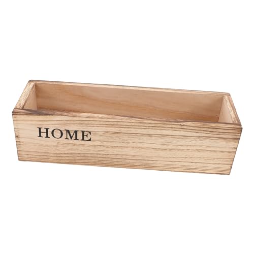 TOYANDONA Fioriera in Legno per Piante Rettangolare e Resistente Decorativo da ed Esterno e Scatola Portaoggetti in Legno Naturale per Balcone e Scrivania