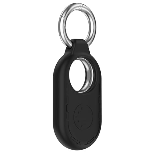 Pinhen Capa de silicone compatível com Samsung Galaxy Smart Tag 2, capa protetora com chaveiro para
