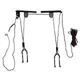 Kisangel バイク リフト 収納 自転車 吊り下げ ラック 収納 リフト 自転車 壁掛け フック 自転車 壁掛け 収納 自転車 壁掛け マウント ハンガー フック アップ 滑車 昇降 システム