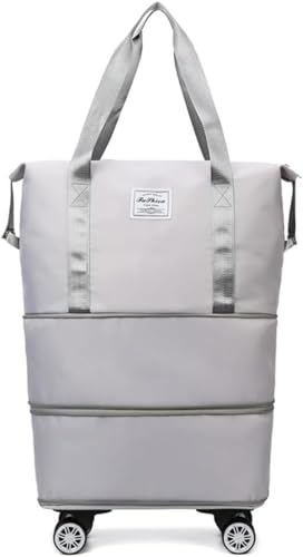 Oceanight女性用大容量ウェット&ドライ分離短期旅行 万向?旅行 キャスター付き拡張可能なストレージユニバーサル車輪荷物スキートラベル 大容量で短期旅行や学生の旅行に便利です軽量で持ち運びも簡単ですまた出産準備や出張の際にも便利な収納袋 (C) [並