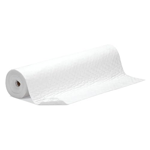 Image of PIG Oil-Only Poly Backed Absorbent Mat Roll | Absorbs up to 7.06 gallons per roll | Heavyweight | 31 inch W x 28.4' L | 10 Pads per roll | PM50824