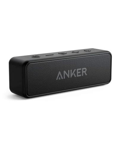 Soundcore Anker 2 Enceinte Bluetooth, Enceinte Bluetooth Puissante sans Fil avec Basses Puissantes, Autonomie de 24 Heures, Porté de 20 m, Etanche Waterproof IPX7 et Microphone Intégré