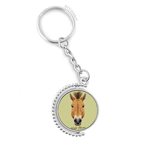 Llavero de caballo marrón original con sistema giratorio para regalar a jinetes