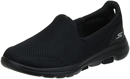 Skechers Women's Go Walk 5 Sneaker, Black, 8 Wide