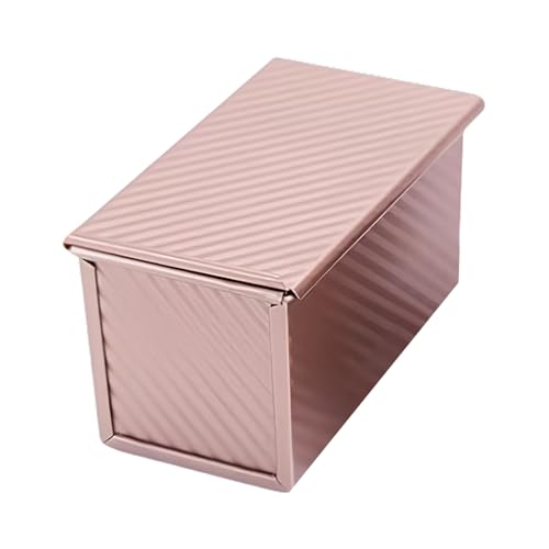 Stampo Per Pane, Acciaio Al Carbonio Antiaderente Con Coperchio E Design Corrugato, Teglia Pullman Capacità 1 Lb, Risultati Professionali Per Pane E Torte Fatto In Casa, 19x8cm Tegame Robusto