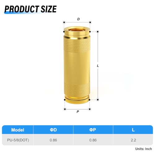 Image of TAILONZ 1PCS 5 /8 inchOD DOT Straight Push to Connect Fittings