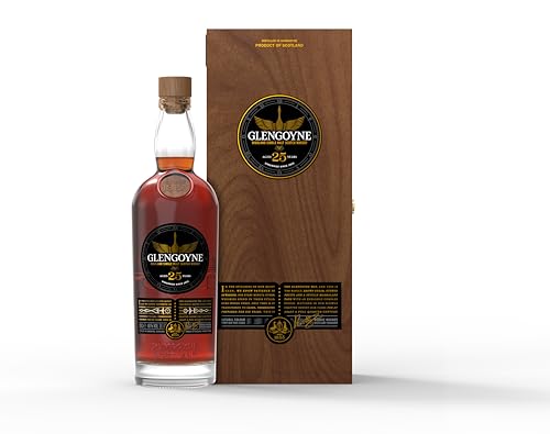 Glengoyne 25 Year Old | Highland Single Malt Scotch Whisky | 70cl 48% ABV | Award-Winning Whisky Distilled Slowly and Matured in Sherry Oak | With Gift Box | Ideal for Christmas Gifting