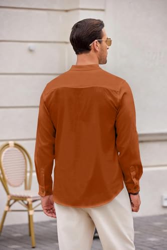 Image of Zombom Men's Kurta || Chinese Collar Long Sleeves || Straight Hip Length Kurtas || Short Kurta for Men || for Festival || Function || Occasion Wear Fancy Kurta for || Best Gifts for Men