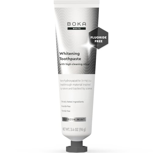 Image of Boka Toothpaste - Fluoride Free Toothpaste, Nano Hydroxyapatite Toothpaste | Appropriate for Sensitive Teeth - Adult Oral Care - Clinically Tested - Whitening - 3.4 Oz