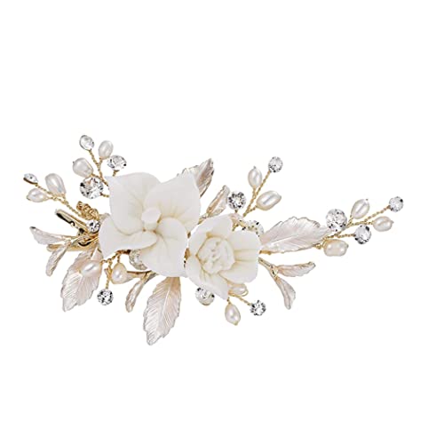 Clip coil fleur pièce de cheveux de mariage barrette souvenir précieux