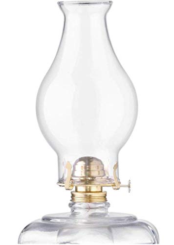Crisa 7,6 cm x 12 cm x 21,6 cm repuesto de vidrio transparente chimenea Globo Grande Bulge Smooth parte superior vidrio lámpara de aceite Hurricane