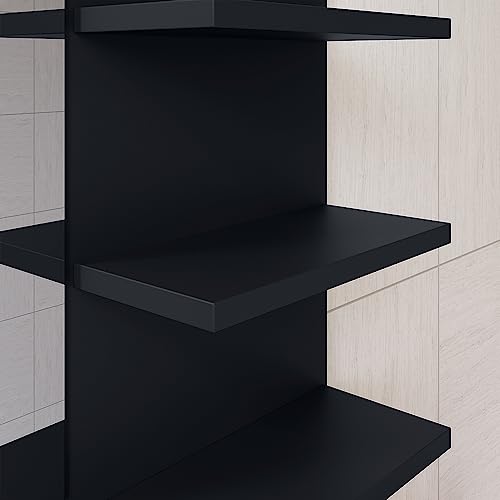 Conjunto Espelheira Suspensa Compacta Prateleiras Organizadoras Espelho Astra e Kit Banheiro 4 Peças