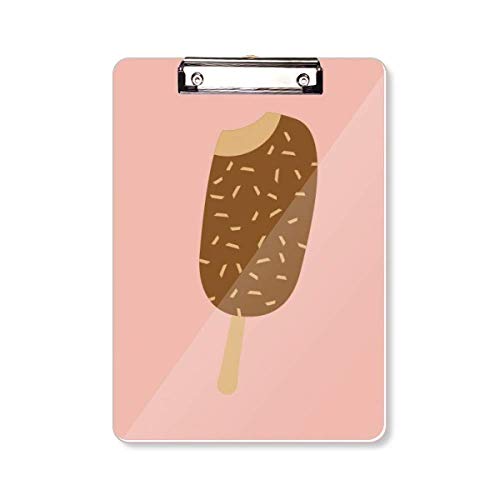 Bloc-notes A4 avec porte-bloc motif crème glacée pour écrire