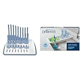 Dr. Brown's Sink Caddy for Baby Bottles and Parts with Two Brush Holders, Over The Sink Kitchen Storage, Drying Rack, and Organizer, BPA-Free + Dr. Brown's Folding Baby Bottle Drying Rack