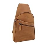 Gusti Sac banane en cuir Azon   Sac banane avec porte clés amovible et compartiment Airtag