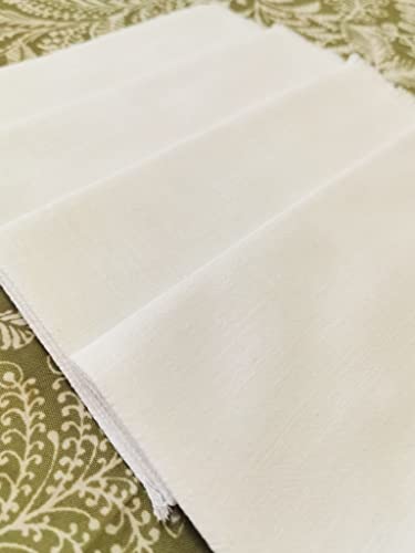 Flcsied Handmade Cloth Napkins 100% Cotton Napkins With Fringe, Set Of 4, 17.7 X 17.7 Inch Cotton Napkins Reusable Napkins Cloth Washable Table Napkins For Wedding Party (White) #TOP3